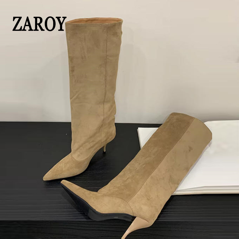Женские зимние сапоги ZAROY до – обзор и цена Knee High Boots Women