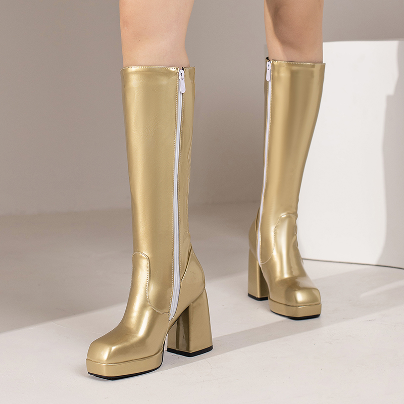 Зеленые зимние женские сапоги  – обзор и цена Knee High Boots Women